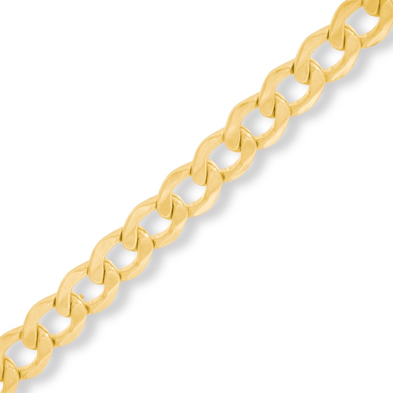 10K Gold Bonded Sterling Silver 100 Gauge Pavé Curb Chain Anklet - 10"