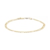 Thumbnail Image 0 of 100 Gauge Pavé Figaro Chain Anklet in 10K Gold Bonded Sterling Silver -10"