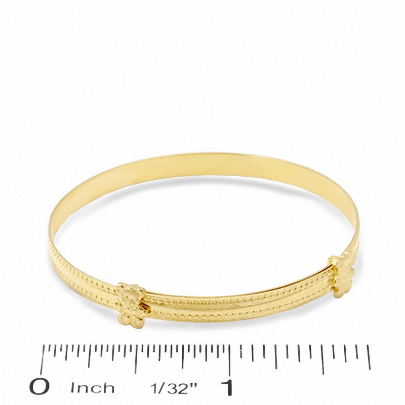 Child's Adjustable 14K Gold Fill Teddy Bear Bangle Bracelet