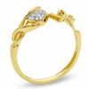 Thumbnail Image 1 of 1/20 CT. T.W. Heart-Shaped Composite Diamond "Love" Ring in 10K Gold