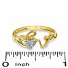 Thumbnail Image 2 of 1/20 CT. T.W. Heart-Shaped Composite Diamond "Love" Ring in 10K Gold