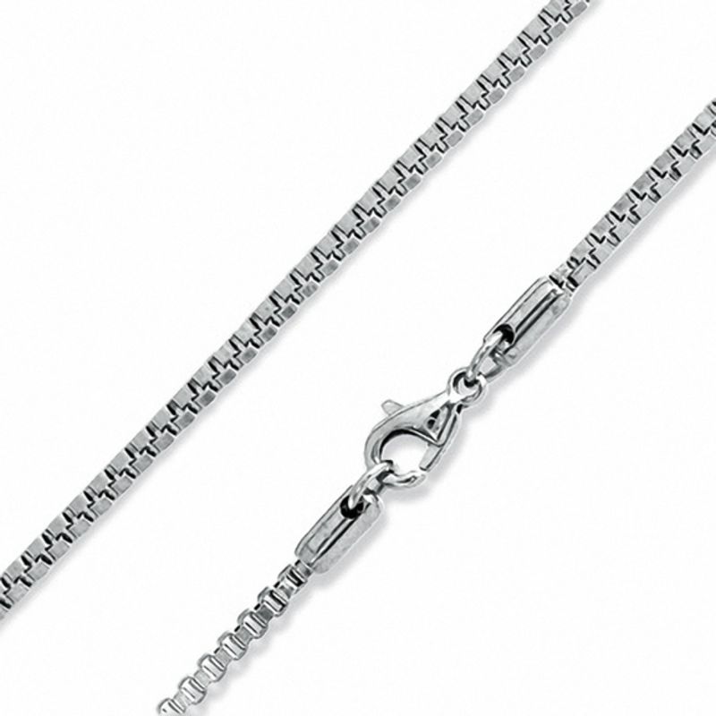 Stainless Steel 2mm Open Box Chain Necklace - 24"