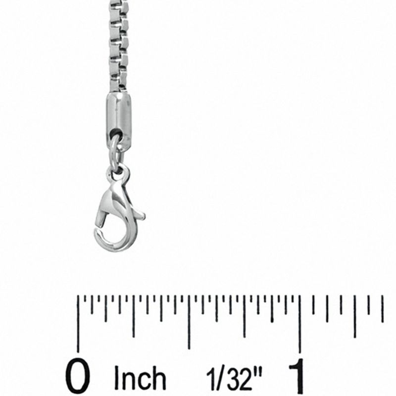 Stainless Steel 2mm Open Box Chain Necklace - 24"