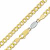 Thumbnail Image 0 of 4.5mm Polished Curb Chain Bracelet in Sterling Silver with 14K Gold Plate - 8"