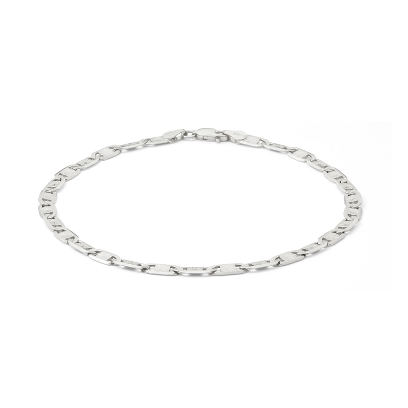 Sterling Silver Star Chain Anklet Made in Italy