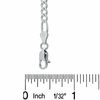 Thumbnail Image 2 of 100 Gauge Figaro Chain Anklet in Sterling Silver - 10"