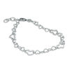 Thumbnail Image 1 of Fancy Heart Link Anklet in Sterling Silver - 10"