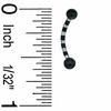 Thumbnail Image 1 of 016 Gauge Black Stripe Curved  Barbell Set in Stainless Steel
