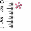 Thumbnail Image 1 of Child's Pink Enamel Flower Stud Earrings in Sterling Silver