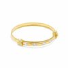 Thumbnail Image 0 of Child's Adjustable 10K Gold 3.5mm Diamond-Cut Butterfly Bangle