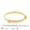 Thumbnail Image 1 of Child's Adjustable 10K Gold 3.5mm Diamond-Cut Butterfly Bangle