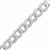 Thumbnail Image 0 of 3.7mm Pavé Curb Chain Bracelet in Sterling Silver with 14K White Gold Plate - 8"