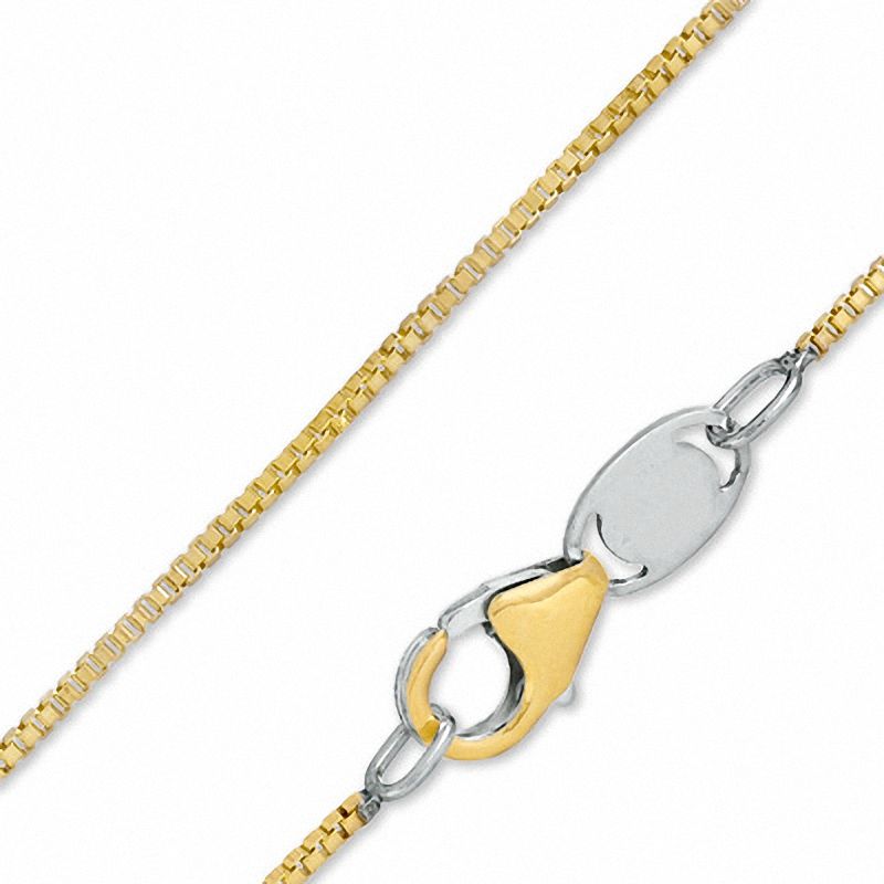 050 Gauge Box Chain Necklace in 10K Gold Bonded Sterling Silver - 18"