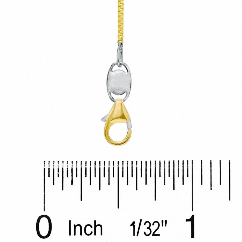 050 Gauge Box Chain Necklace in 10K Gold Bonded Sterling Silver - 20"