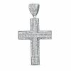 Thumbnail Image 0 of Cubic Zirconia Double Cross Charm in Sterling Silver