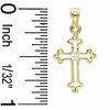 Thumbnail Image 1 of Small Princess-Cut Cubic Zirconia Cross Charm in 10K Gold