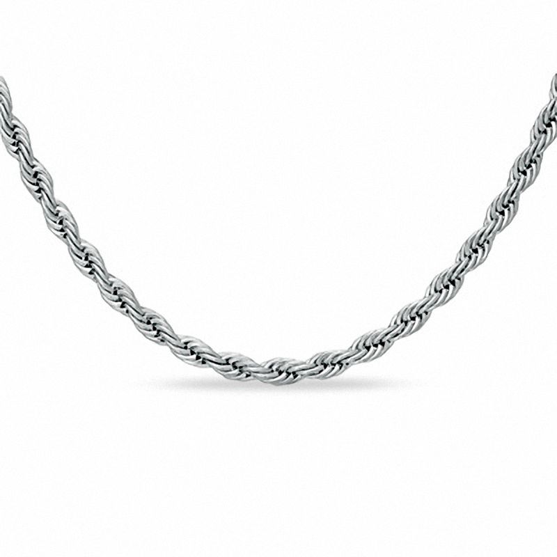 Stainless Steel 2.2mm Rope Chain Necklace - 24"