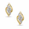 Thumbnail Image 0 of Diamond Accent Marquise Twist Earrings in 10K Two-Tone Gold