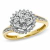 Thumbnail Image 0 of 1/10 CT. T.W. Diamond Circle Cluster Ring in 10K Gold - Size 7