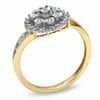 Thumbnail Image 1 of 1/10 CT. T.W. Diamond Circle Cluster Ring in 10K Gold - Size 7