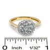 Thumbnail Image 2 of 1/10 CT. T.W. Diamond Circle Cluster Ring in 10K Gold - Size 7