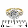 Thumbnail Image 2 of 1/10 CT.T.W. Diamond Cluster Flower Ring in 10K Gold - Size 7