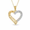 Thumbnail Image 0 of Diamond Accent MOM Heart Pendant in 10K Gold