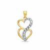 Thumbnail Image 0 of Journey Diamond-Cut Heart Charm in 10K Solid Two-Tone Gold