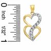 Thumbnail Image 1 of Journey Diamond-Cut Heart Charm in 10K Solid Two-Tone Gold