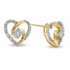 Thumbnail Image 0 of Diamond Accent Heart Earrings in 10K Gold