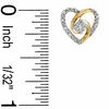 Thumbnail Image 1 of Diamond Accent Heart Earrings in 10K Gold