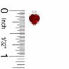 Thumbnail Image 1 of 5mm Heart-Shaped Lab-Created Ruby Stud Earrings in Sterling Silver with CZ