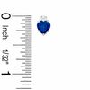 Thumbnail Image 1 of 5mm Heart-Shaped Lab-Created Sapphire Stud Earrings in Sterling Silver with CZ