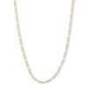 Thumbnail Image 0 of Made in Italy Reversible 080 Gauge Pavé Figaro Chain Necklace in 14K Gold Bonded Sterling Silver - 20"