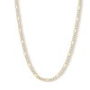 Thumbnail Image 0 of Made in Italy Reversible 080 Gauge Pavé Figaro Chain Necklace in 14K Gold Bonded Sterling Silver - 22"