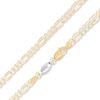 Thumbnail Image 0 of Made in Italy Reversible 080 Gauge Pavé Figaro Chain Necklace in 14K Gold Bonded Sterling Silver - 24"