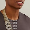 Thumbnail Image 2 of Made in Italy Reversible 080 Gauge Pavé Figaro Chain Necklace in 14K Gold Bonded Sterling Silver - 24"