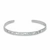 Thumbnail Image 0 of Child's 4mm Heart Swirls Cutout Bangle in Sterling Silver