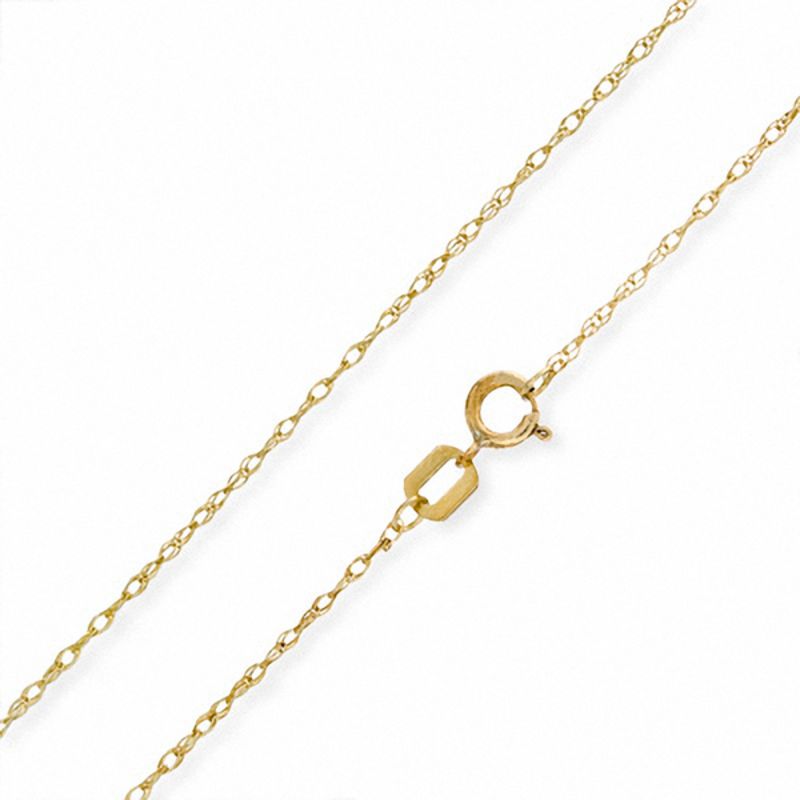 10K Gold 0.85mm Rope Chain Necklace - 18"