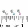 Thumbnail Image 1 of Solid Stainless Steel CZ Heart-Shaped Stud Set -16G