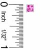 Thumbnail Image 1 of 4mm Princess-Cut Lab-Created Pink Sapphire Stud Earrings in 10K Gold