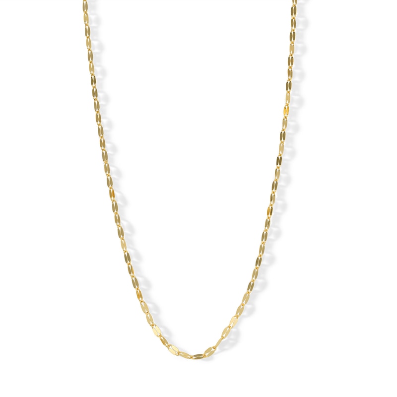 040 Gauge Fashion Chain Necklace in 14K Solid Gold Bonded Sterling Silver - 18"