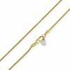 Thumbnail Image 0 of Sterling Silver and 14K Gold Plate 030 Gauge Snake Chain Necklace - 18"