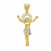 Thumbnail Image 0 of Cubic Zirconia Crucifix Charm in 10K Two-Tone Gold