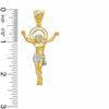 Thumbnail Image 1 of Cubic Zirconia Crucifix Charm in 10K Two-Tone Gold