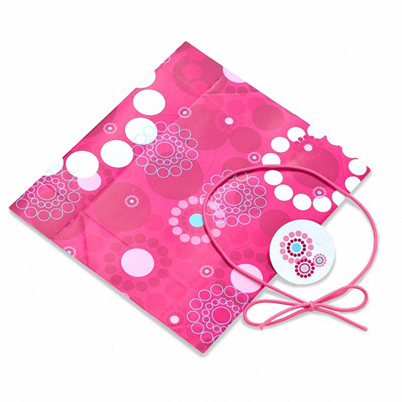 Pink Floral Gift Wrap Instant Large Square Box