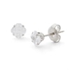 Thumbnail Image 0 of 5mm Princess-Cut Cubic Zirconia Solitaire Stud Piercing Earrings in Solid Stainless Steel