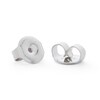 Thumbnail Image 1 of 5mm Princess-Cut Cubic Zirconia Solitaire Stud Piercing Earrings in Solid Stainless Steel