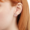 Thumbnail Image 2 of 5mm Princess-Cut Cubic Zirconia Solitaire Stud Piercing Earrings in Solid Stainless Steel