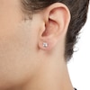 Thumbnail Image 3 of 5mm Princess-Cut Cubic Zirconia Solitaire Stud Piercing Earrings in Solid Stainless Steel
